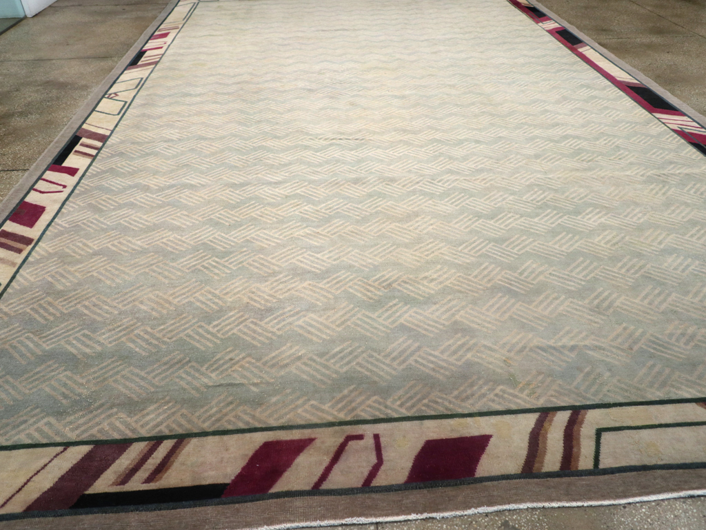 Antique Indian Art Deco Style Large Carpet, No.28449 - Gss