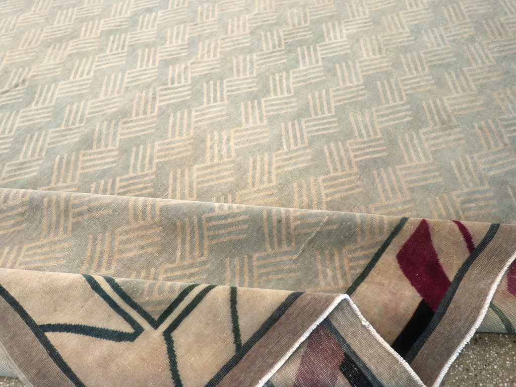 Antique Indian Art Deco Style Large Carpet, No.28449 - Gss