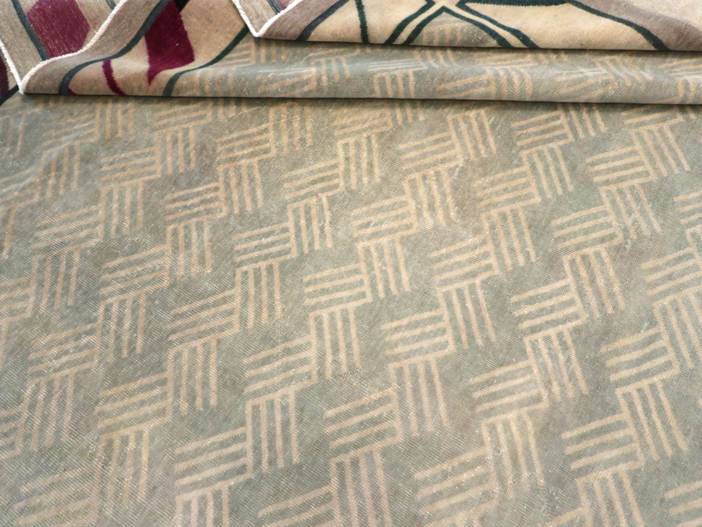 Antique Indian Art Deco Style Large Carpet, No.28449 - Gss