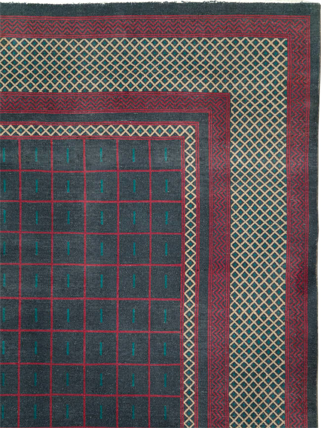 Vintage Indian Lahore Room Size Carpet, No.28450 - Gss