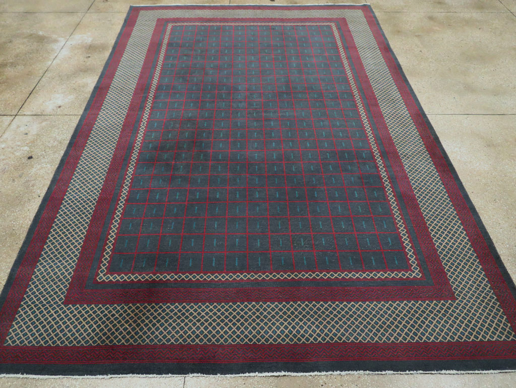 Vintage Indian Lahore Room Size Carpet, No.28450 - Gss
