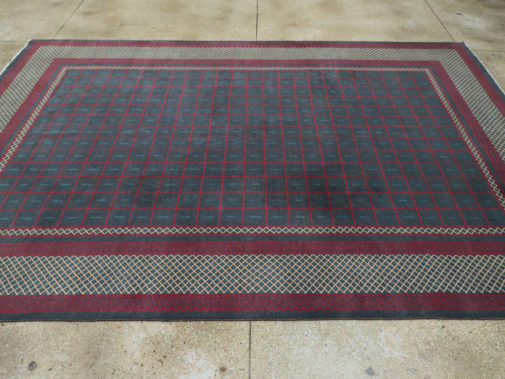 Vintage Indian Lahore Room Size Carpet, No.28450 - Gss