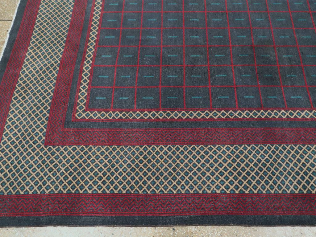 Vintage Indian Lahore Room Size Carpet, No.28450 - Gss