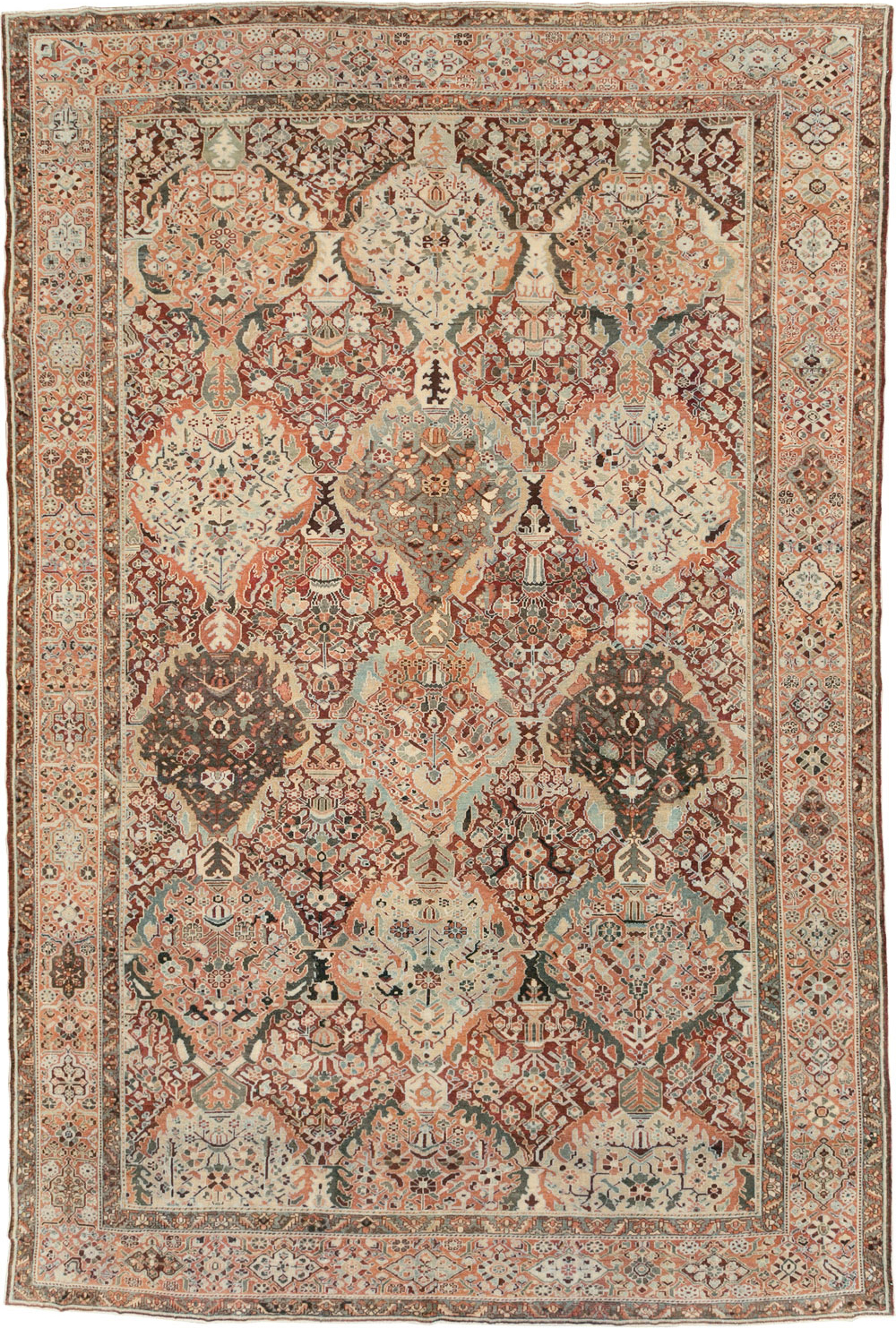 Antique Persian Bakhtiari Oversize Carpet, No.28452 - Gss