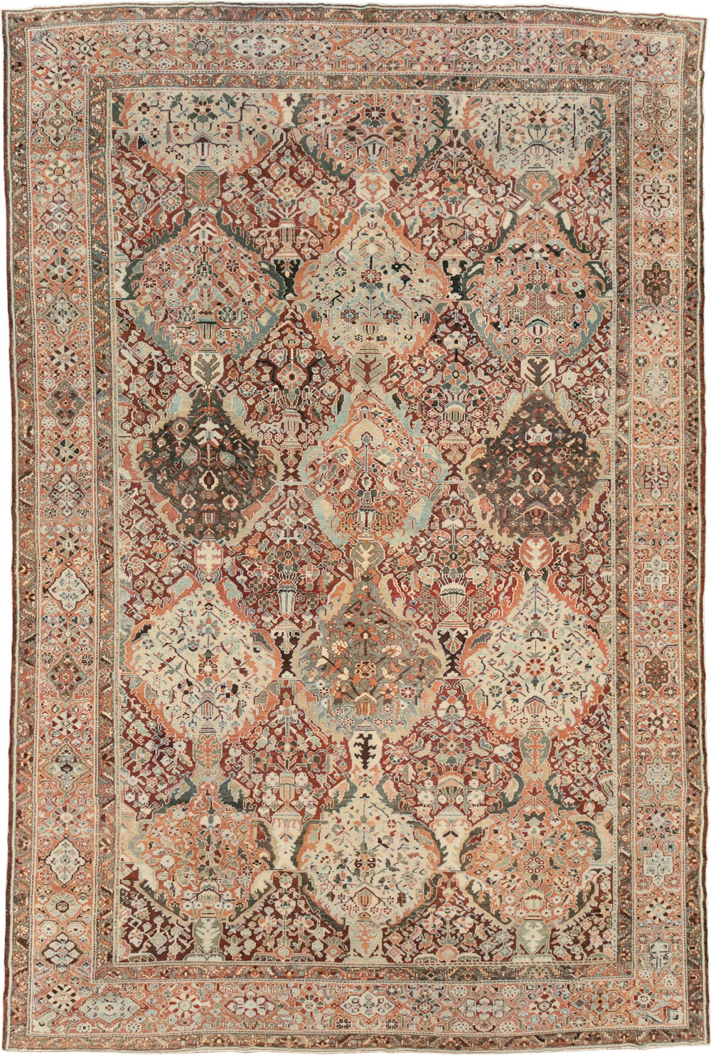 Antique Persian Bakhtiari Oversize Carpet, No.28452 - Gss