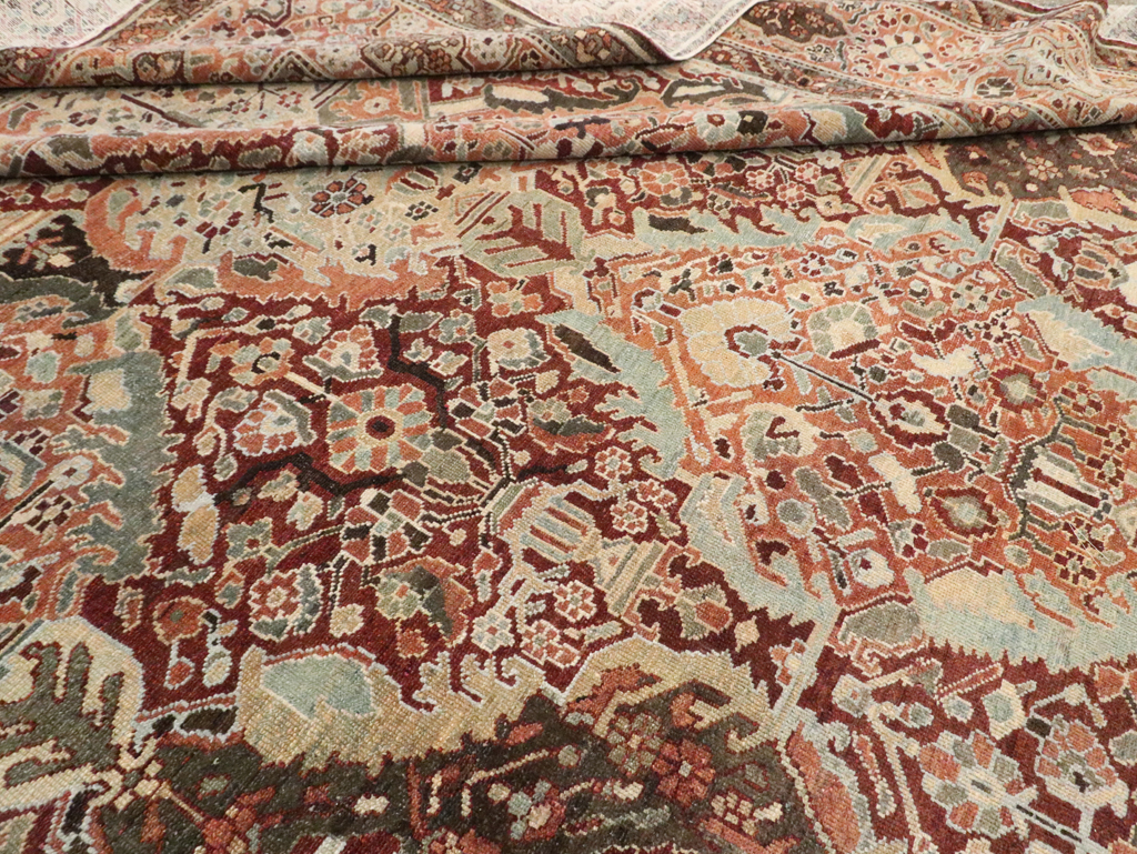 Antique Persian Bakhtiari Oversize Carpet, No.28452 - Gss