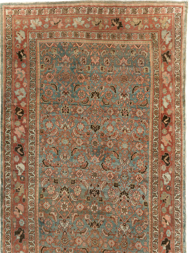 Antique Persian Bidjar Wide Gallery Runner, No.28455 - Gss