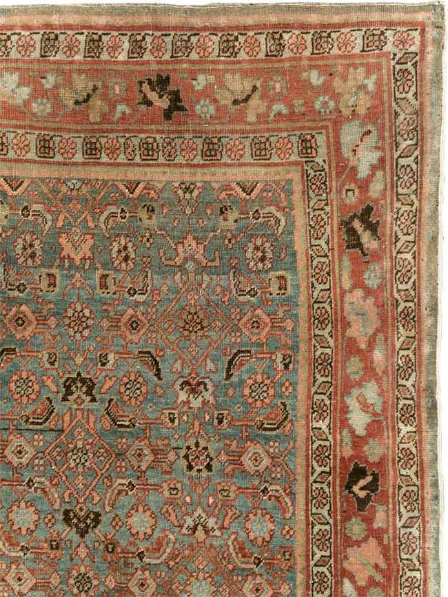 Antique Persian Bidjar Wide Gallery Runner, No.28455 - Gss