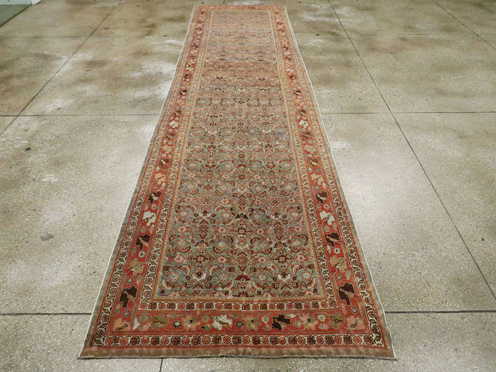 Antique Persian Bidjar Wide Gallery Runner, No.28455 - Gss