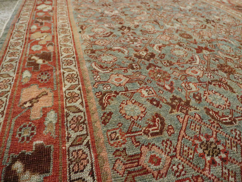 Antique Persian Bidjar Wide Gallery Runner, No.28455 - Gss