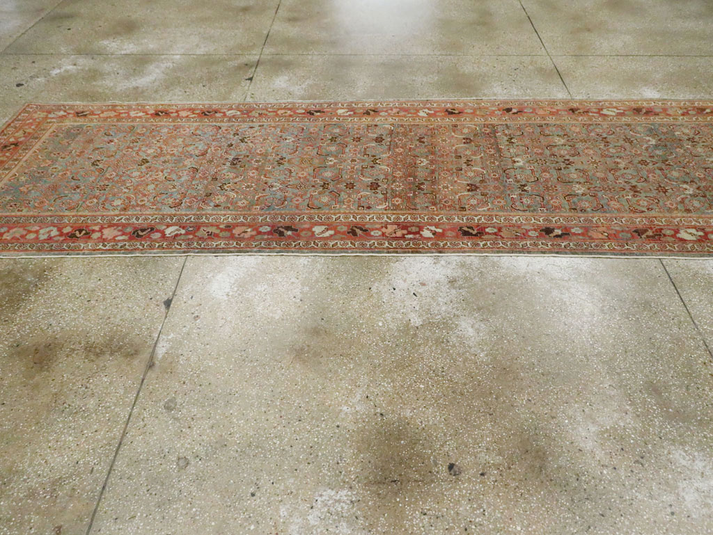 Antique Persian Bidjar Wide Gallery Runner, No.28455 - Gss