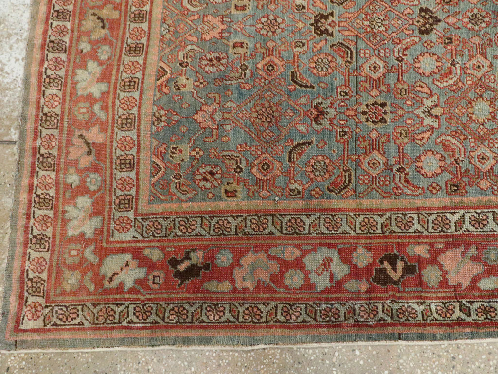 Antique Persian Bidjar Wide Gallery Runner, No.28455 - Gss