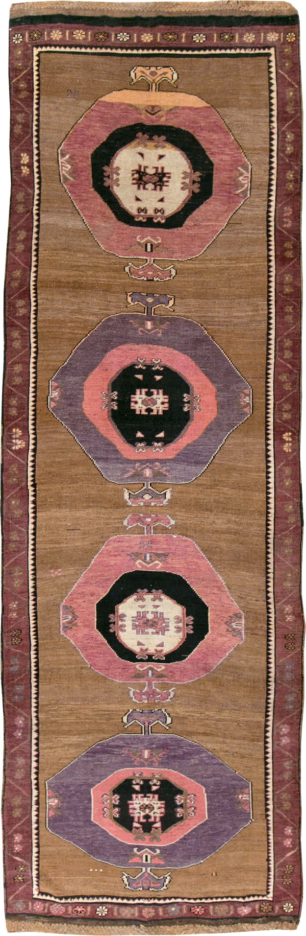 Vintage Turkish Anatolian Long Gallery Carpet, No.28458 - Gss