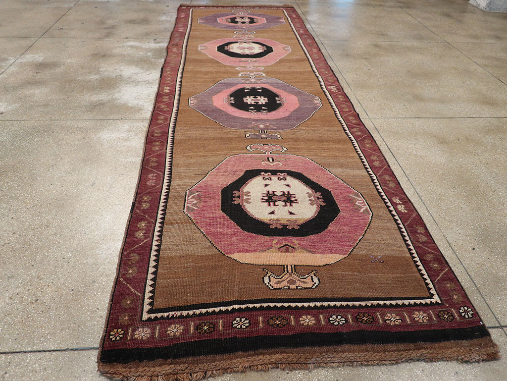 Vintage Turkish Anatolian Long Gallery Carpet, No.28458 - Gss