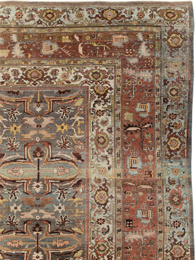 Antique Persian Bidjar Large Room Size Carpet, No.28462 - Gss