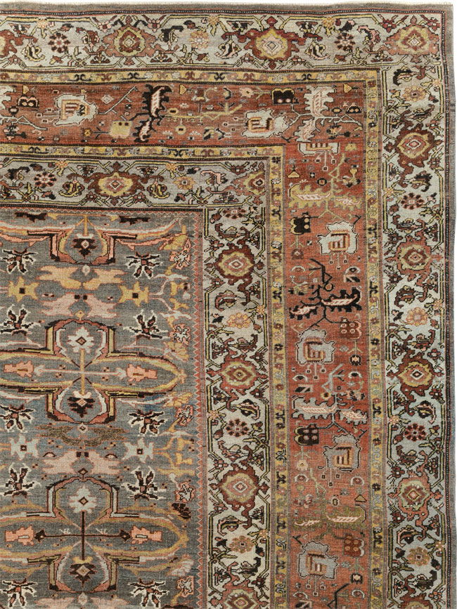 Antique Persian Bidjar Large Room Size Carpet, No.28462 - Gss