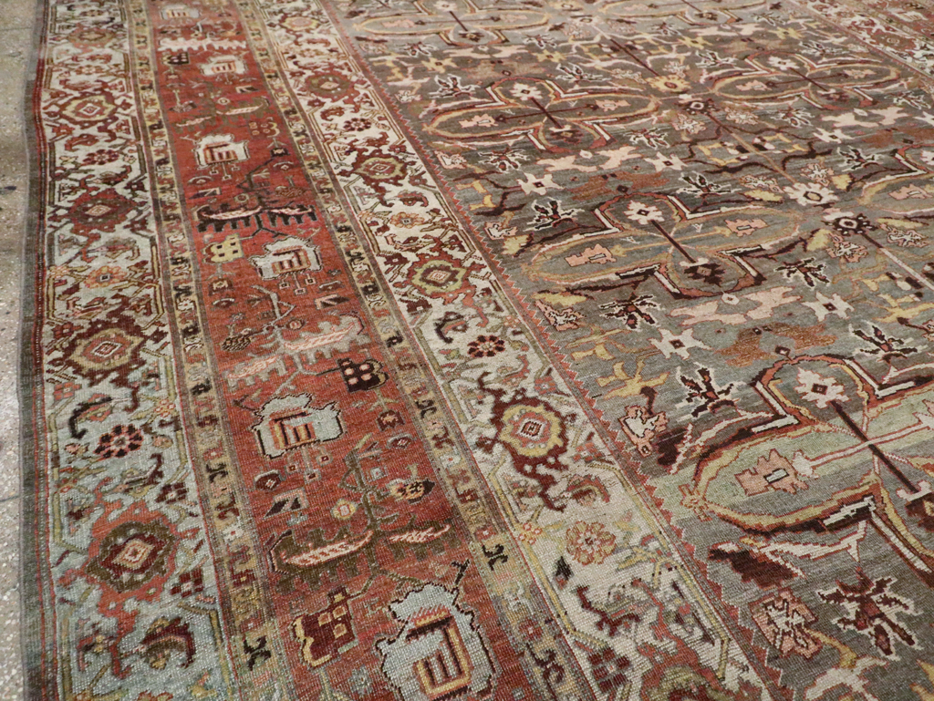 Antique Persian Bidjar Large Room Size Carpet, No.28462 - Gss
