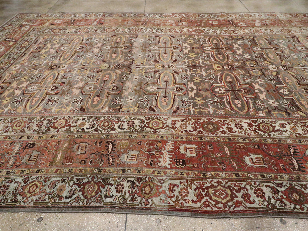 Antique Persian Bidjar Large Room Size Carpet, No.28462 - Gss