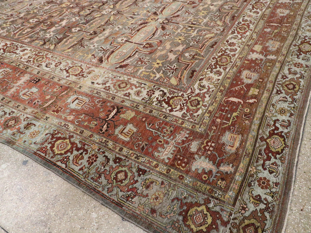 Antique Persian Bidjar Large Room Size Carpet, No.28462 - Gss