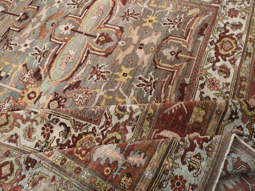 Antique Persian Bidjar Large Room Size Carpet, No.28462 - Gss