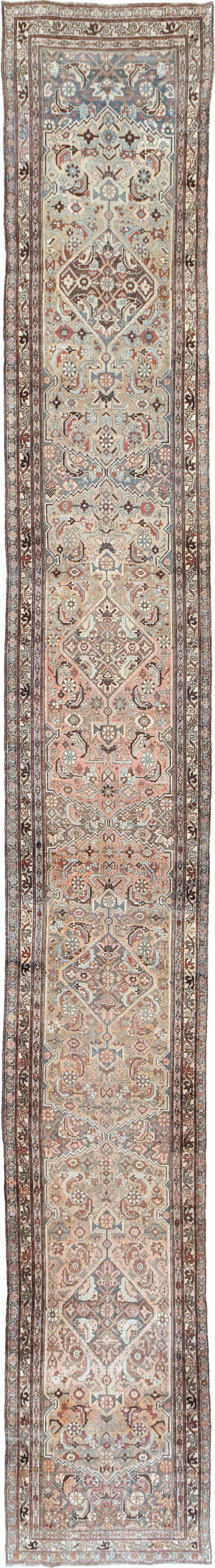 Antique Persian Bidjar Long Runner, No.28463 - Gss