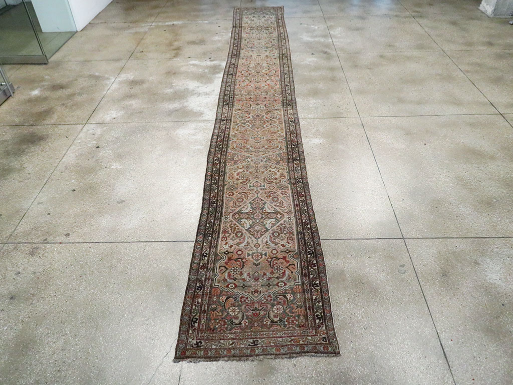Antique Persian Bidjar Long Runner, No.28463 - Gss