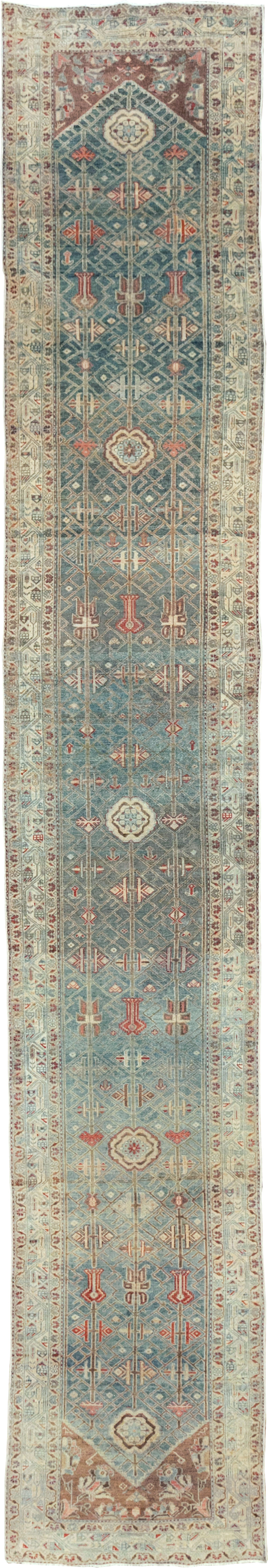 Vintage Persian Malayer Long Runner, No.28468 - Gss