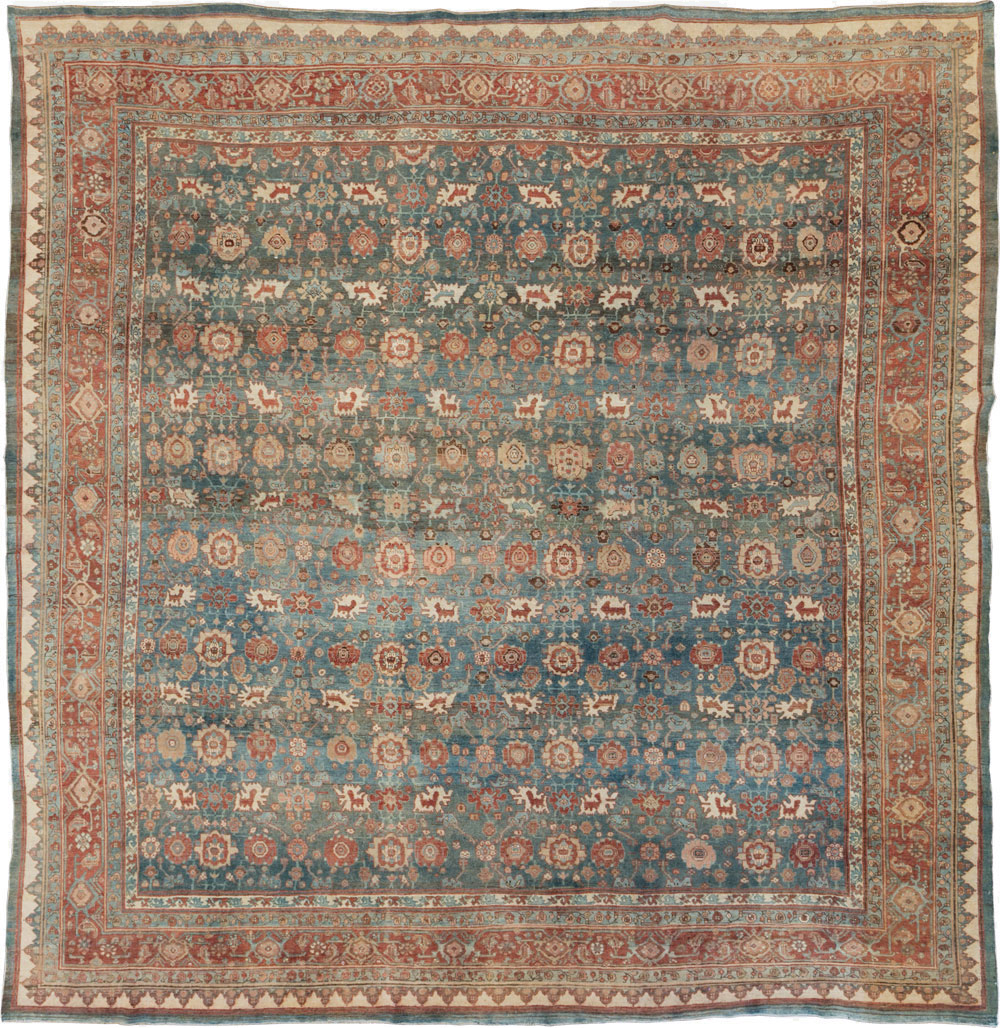 Antique Persian Bidjar Square Room Size Carpet, No.28469 - Gss