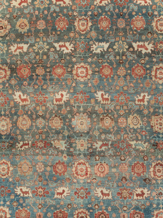 Antique Persian Bidjar Square Room Size Carpet, No.28469 - Gss