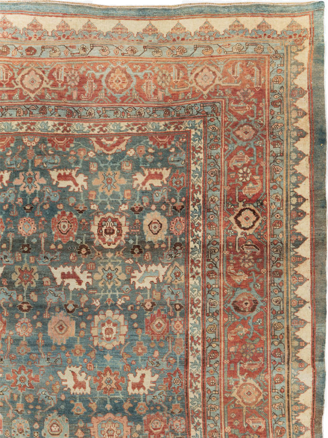 Antique Persian Bidjar Square Room Size Carpet, No.28469 - Gss