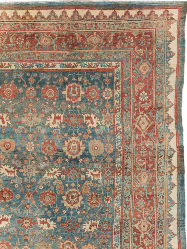 Antique Persian Bidjar Square Room Size Carpet, No.28469 - Gss