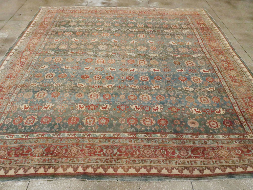 Antique Persian Bidjar Square Room Size Carpet, No.28469 - Gss