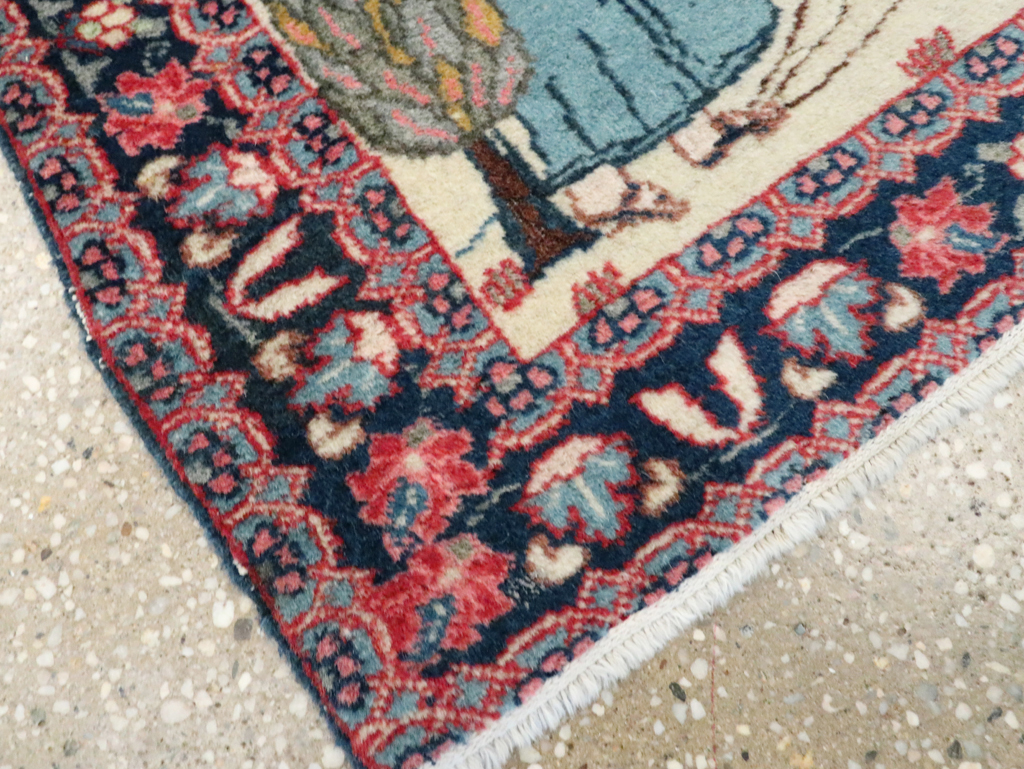 Antique Persian Tabriz Pictorial Rug, No.28475 - Gss