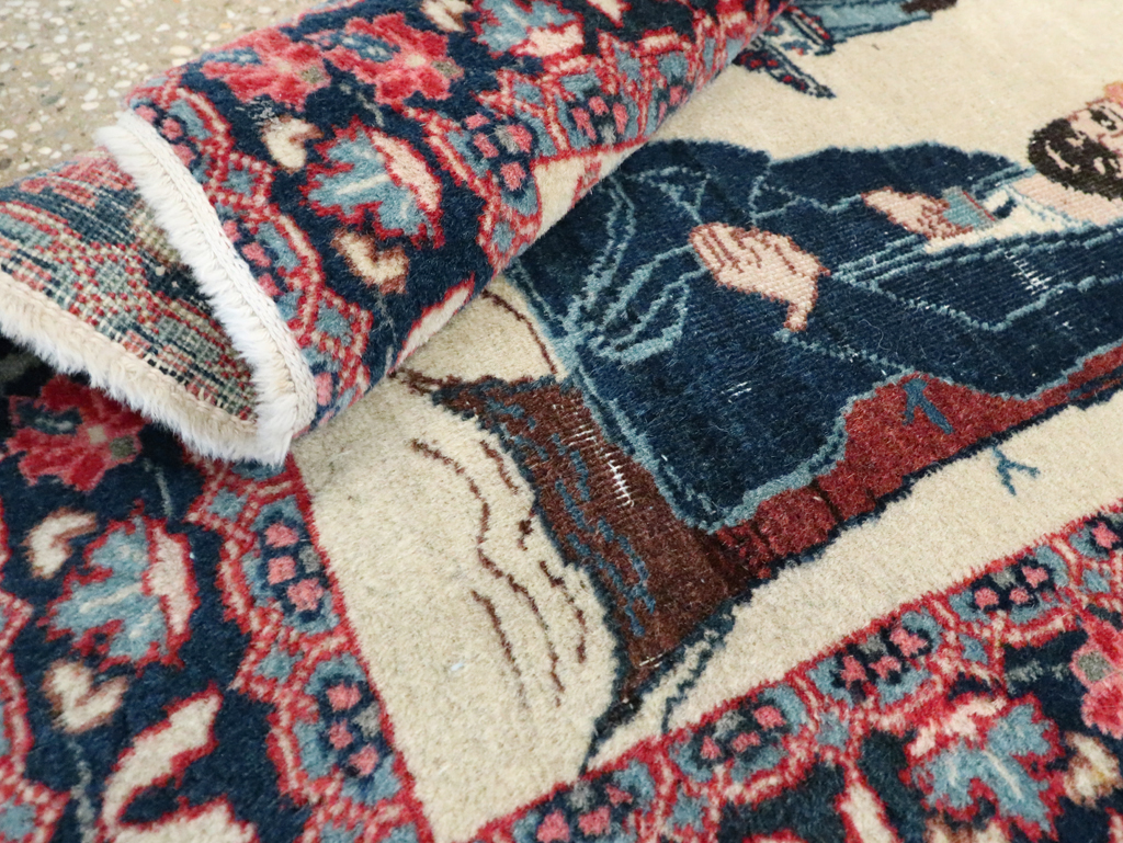 Antique Persian Tabriz Pictorial Rug, No.28475 - Gss