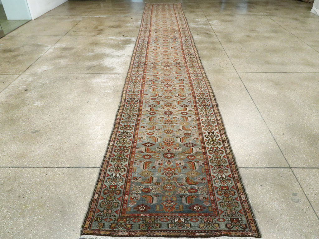 Antique Persian Malayer Long Runner, No.28479 - Gss