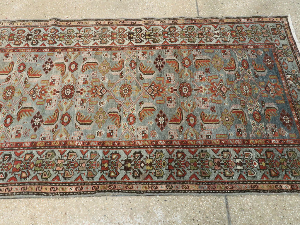 Antique Persian Malayer Long Runner, No.28479 - Gss
