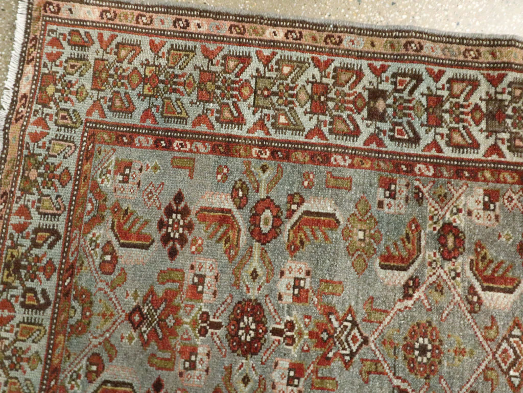 Antique Persian Malayer Long Runner, No.28479 - Gss