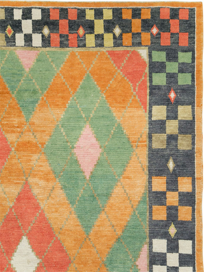 Contemporary Square Turkish Tulu Large Room Size Carpet, No.28485 - Gss