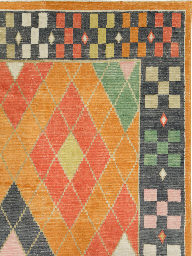 Contemporary Square Turkish Tulu Large Room Size Carpet, No.28485 - Gss