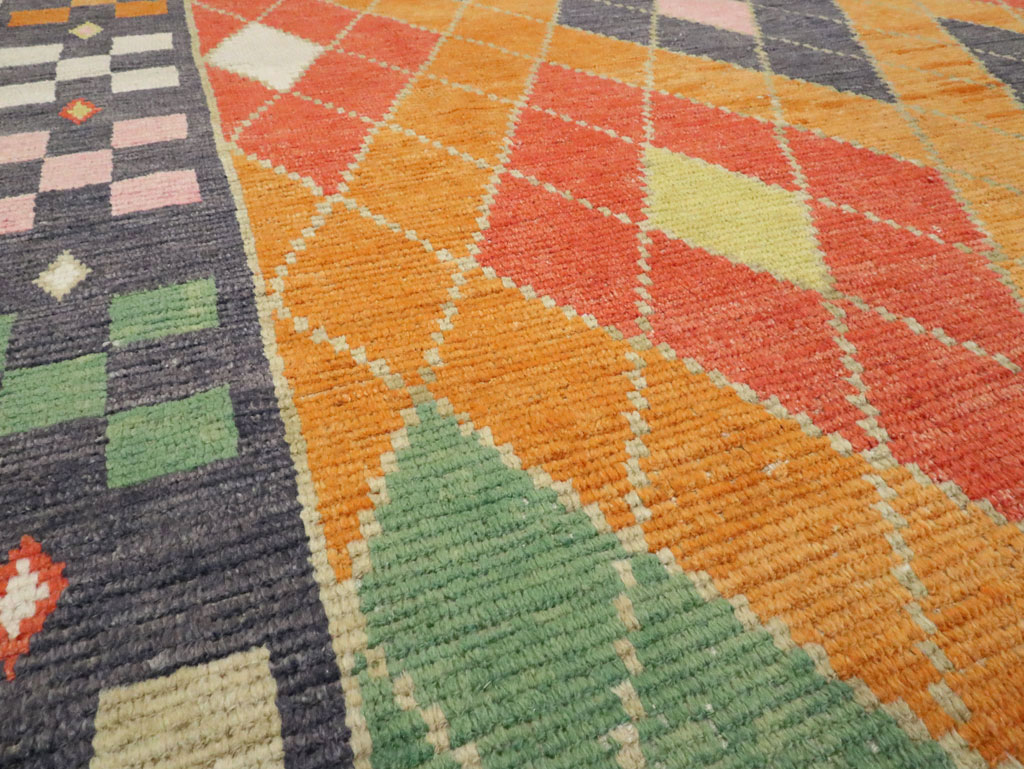 Contemporary Square Turkish Tulu Large Room Size Carpet, No.28485 - Gss