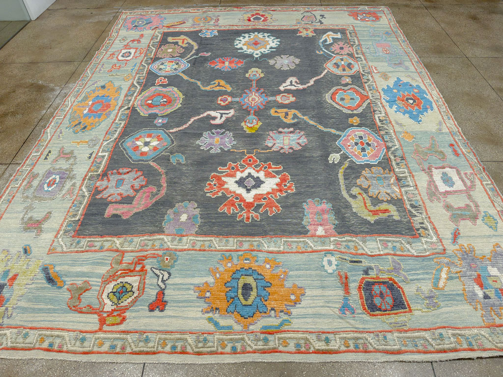 Modern Turkish Souf Oushak Large Room Size Carpet, No.28486 - Gss