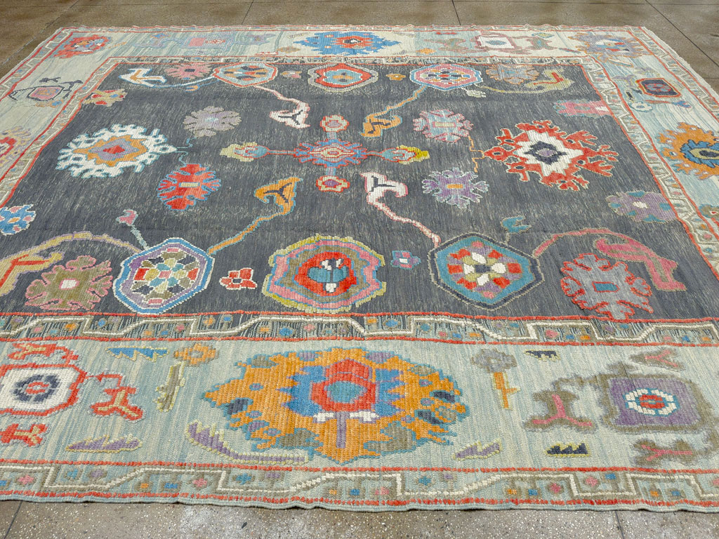 Modern Turkish Souf Oushak Large Room Size Carpet, No.28486 - Gss
