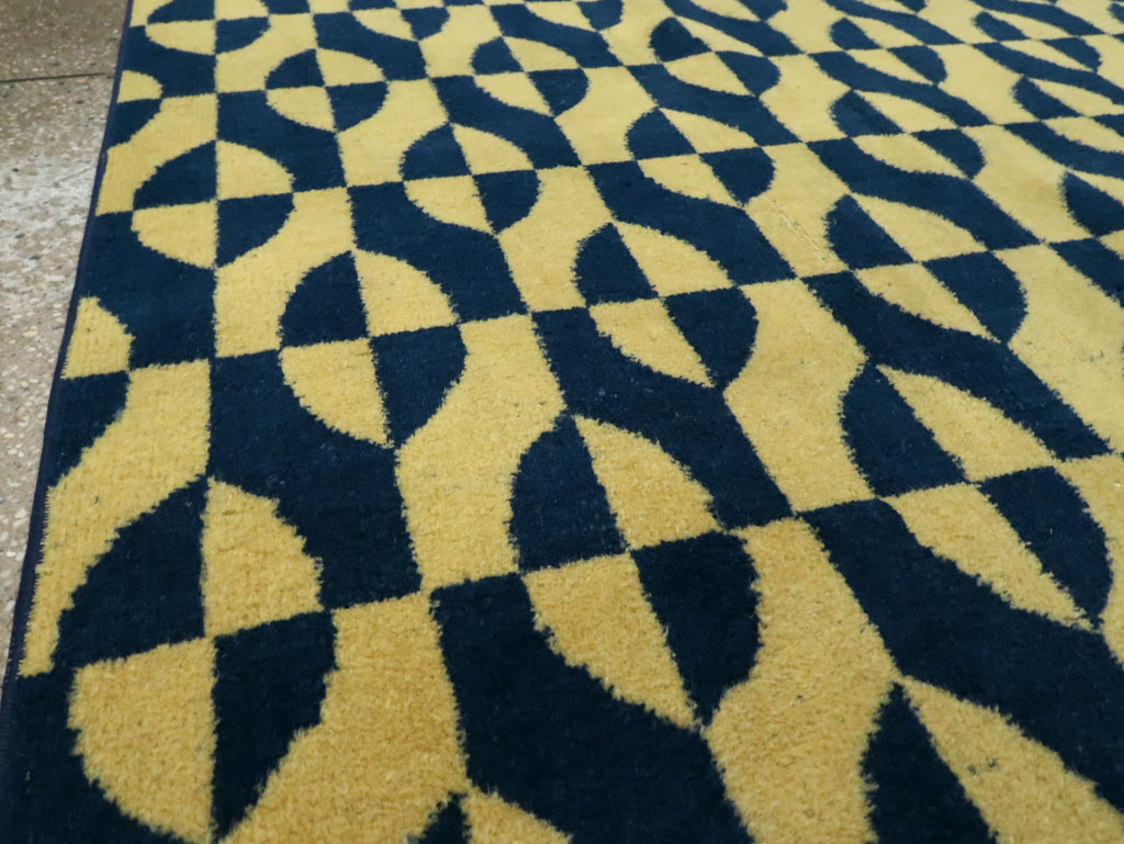 Vintage Anatolian Art Deco Carpet, No.28488 - Gss