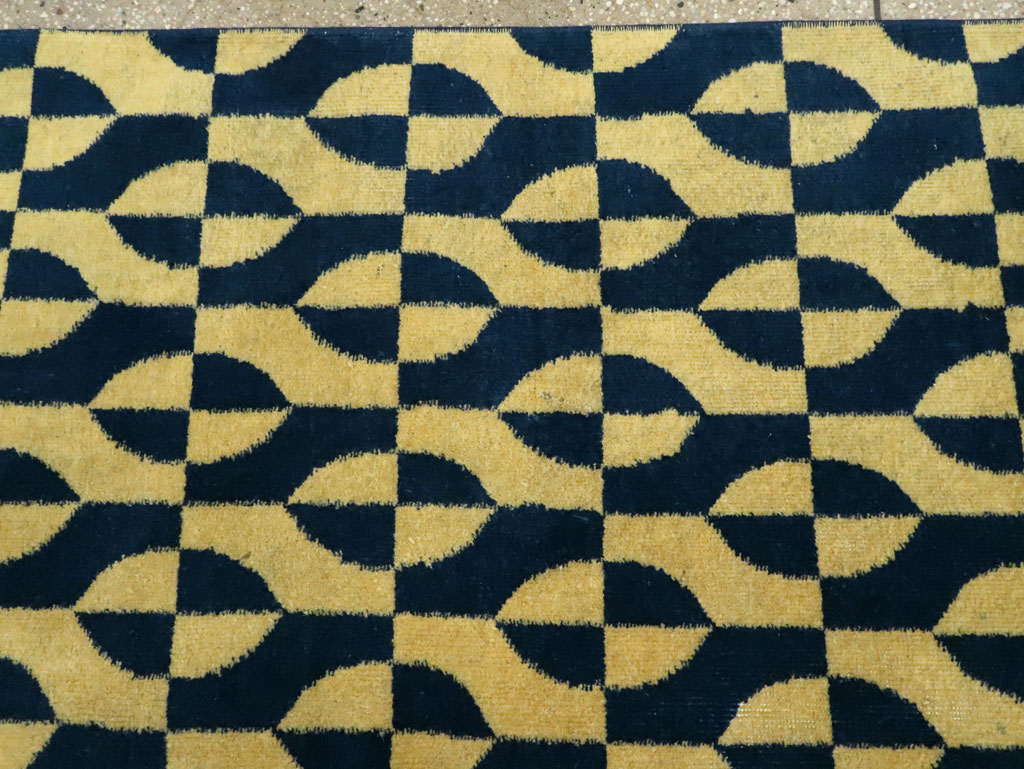 Vintage Anatolian Art Deco Carpet, No.28488 - Gss