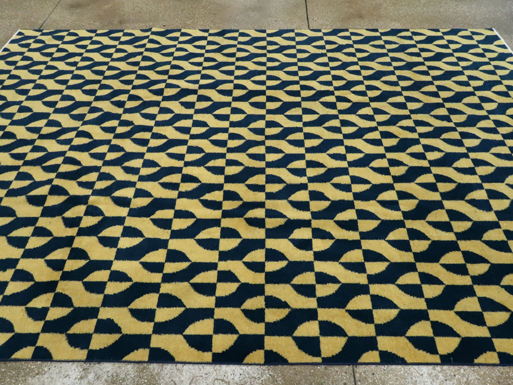 Vintage Anatolian Art Deco Carpet, No.28488 - Gss