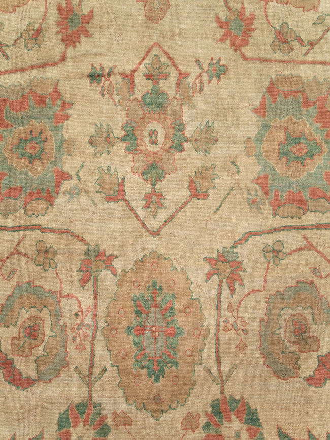 Antique Turkish Oushak Large Square Carpet, No.28496 - Gss