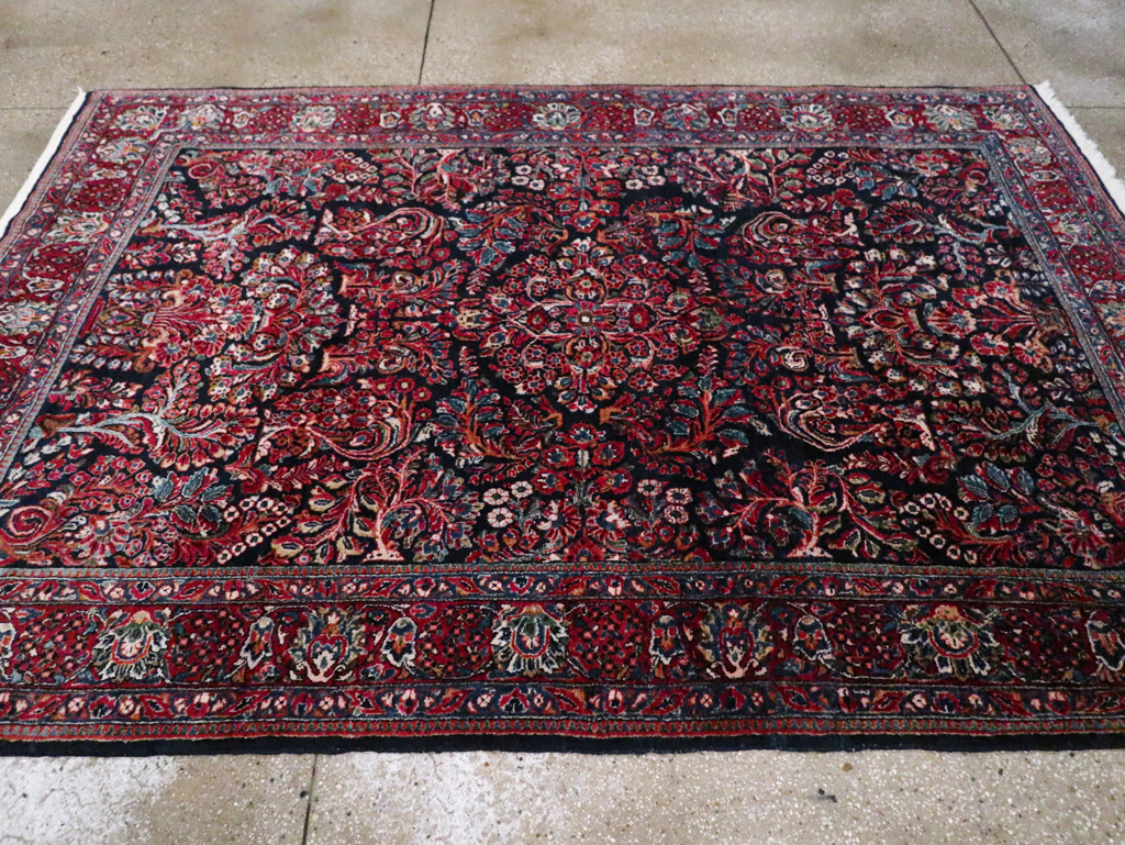 Antique Persian Sarouk Carpet, No.28497 - Gss