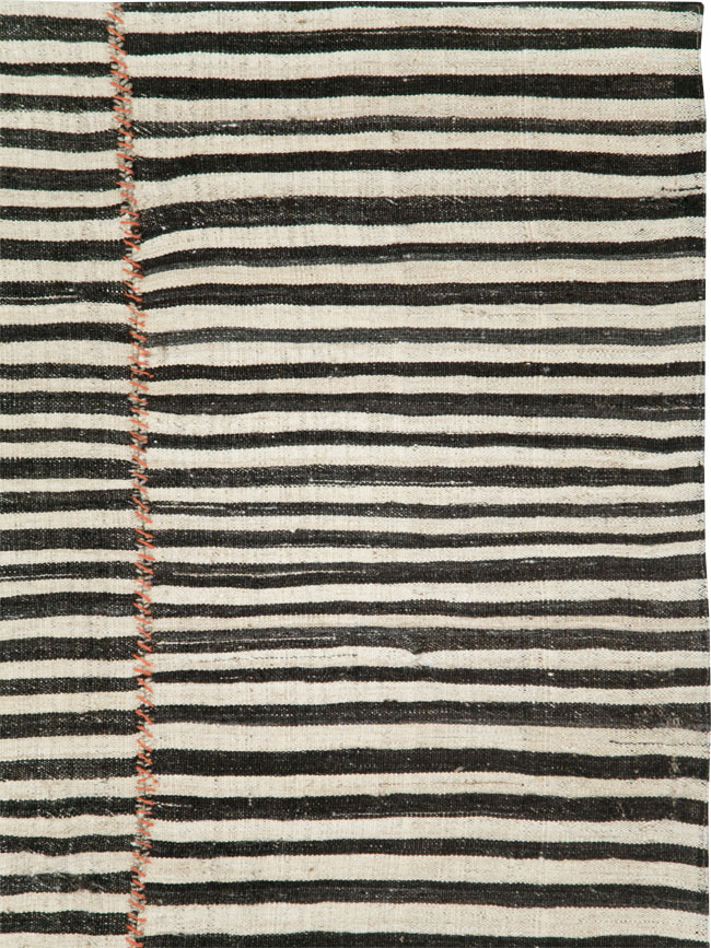 Vintage Persian Flatweave Kilim Square Accent Rug, No.28502 - Gss