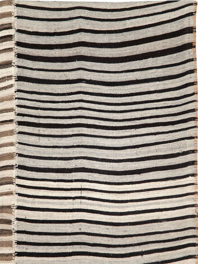 Vintage Persian Flatweave Kilim Square Accent Carpet, No.28507 - Gss