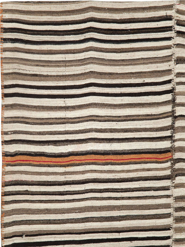 Vintage Persian Flatweave Kilim Square Accent Carpet, No.28507 - Gss